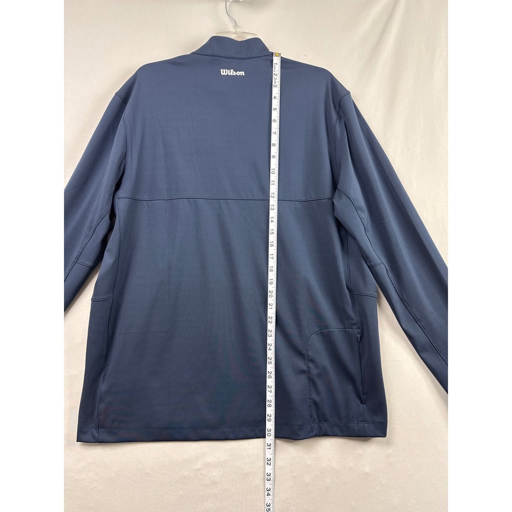Wilson Quarter Zip Pullover Mens XL Navy Blue Excellent Performance Golf Classic - Picture 6 of 11